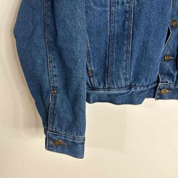 Vtg northwest blue denim jacket fleece lined button up size large - Picture 3 of 11
